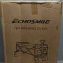 EchoSmile Heavy Duty 350 Lbs Capacity Collapsible Wagon, Outdoor Folding Camping Wagons, Grocery Portable Utility Cart, Adjustable Rolling Carts, All Terrain Sports Wagon with Big Wheels by Boahaus (Blackorange)