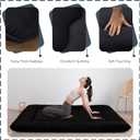 MAXYOYO 6" Extra Thick Japanese Floor Mattress Futon Mattress, Foldable Tatami Pad for Adults, Roll Up Floor Mat for Living Room Guest Room RV, Black, Full