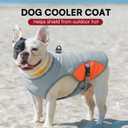 Dog Cooler Jacket for Extra Large Dogs, Dog Mesh Cooling Vest with Reflective Stripe and D Ring, Pet Cooling Jacket for Beach, Hiking, Walking, Orange-XL