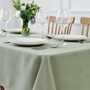maxmill Square Jacquard Tablecloth Water Resistance Antiwrinkle Spill Proof Textured Table Cloth, Fabric Table Cover for Buffet Banquet Parties Event Holiday Dinner, 59" Inch Square, Sage Green