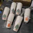 100 Pack Coffee Cups with Lids 18oz, Disposable Insulated Ripple Wall To Go Paper Coffee Cups for Hot/Cold Drinks Office Home Shop Event (Navy) (Blue)