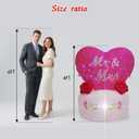 4FT Inflatable Wedding Heart Decoration, Valentine's Day Inflatable Decoration, Suitable for Wedding Celebrations, Proposal Venues, Outdoor Lawns, Gardens, Parties and Other Occasions.