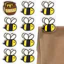 CAIRIAC Cute Bee Food Bag Clips Sealing Clamps for Bread, Chips, Snacks & Potato Bag Organization, Fun Kitchen Storage Accessories (10 Pcs)