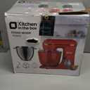 Kitchen in the box Stand Mixer, 4.5QT+5QT Two bowls Electric Food Mixer, 10 Speeds 3-IN-1 Kitchen Mixer for Daily Use with Egg Whisk,Dough Hook,Flat Beater (Onyx Black, 5QT)