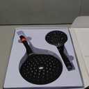 MakeFit Dual Handheld Shower Head Combo, 2-in-1 Rain Shower Heads System 8 Inch Rainfall Shower Head and 10 Modes High Pressure Hand Held Showerhead with Built-in Power Wash (Black)