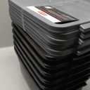 Rubbermaid RMRT030010 Roughneck Storage Box44, 3 Gallon, Black/Cool Gray, 6 Pack