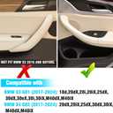 Jaronx Compatible with BMW Door Handle Replacement for X3 G01 2017-2024, X4 G02 2017-2024, Beige Right Front Side/Right Rear Interior Passenger Door Pull Handle Replacement for BMW 51427487058