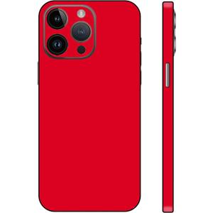 Skin Wrap Compatible with iPhone 15 Pro, Vinyl Decal Sticker Cover Protective Film for Phone Back, Camera, Frame (Red)