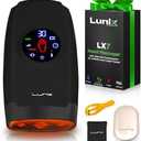 Lunix LX7 Touchscreen Electric Hand Massager with Compression, Pressure Point Therapy for Arthritis, Pain Relief and Carpal Tunnel, Shiatsu Massage Machine with Heat, with Hand Warmer, Black