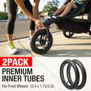 12.5'' x 1.75/2.25 Premium Explosion Proof Front Inner Tire Tube for All BOB Revolution Strollers, Stroller Strides & CE & AW - Perfect BOB Stroller TireTube Replacement [2 Pack] Steerling Tire Co.