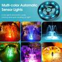 POPOSOAP RGB Pond Filter with Pump Fountain Kits, 660GPH Pond Filter Box With 40W Pond Pump & RGB Auto-Cycle LED Lights, Koi Pond Filters for Outdoor Ponds Clean, Clear, and Add Water Features