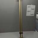 Warm Gold Double Curtain Rods 48-84", Adjustable Dual Curtain Rod Warm Gold, Decorative Double Drapery Rod with Cap Finials, 1 Inch Front and 5/8 Inch Back Heavy Duty Double Window Rods