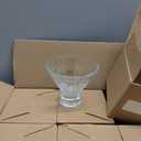 Kingrol 6 Pack Stemless Martini Glasses, Cocktail Glasses, 8 oz Glass Dessert Bowls, Mini Trifle Bowls, Perfect Glassware for Home Bar, Restaurant, Party