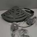 DUFU Adhesive Corner Shower Caddy with Hooks,Bathroom Shower Organizer, No Drilling Rust Proof Aluminum Shower Shelf for Inside Shower 2 Pack (Grey)