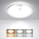 BLNAN Motion Sensor Ceiling Light Wired, 8.7 Inch 3000K 4000K 5000K Selectable LED Flush Mount Light Fixture, Motion Activated Light with Timer for Hallway Stair Walk-in Closet, Non-Dimmable 1 Pack