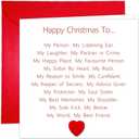 2 x Special Christmas Card for Best Friend, Happy Christmas Card for Bestie, Sentimental Merry Xmas Card for Her with Envelope