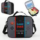 Game Console Insulated Lunch Bag lonchera for Teen Boy Kid Gamer Lunch Box Bento Reusable Large Capacity Portable Waterproof Leakproof with name tag to School Office Picnic (1PCS Lunch Bag)