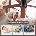 52 Inch Ceiling Fans with Lights and Remote, Flush Mount Black Ceiling Fan for Bedroom Living Room Indoor/Outdoor, Quiet 6 Speed Reversible DC Motor, 3CCT, Dual Color 5 Blades, ETL Listed