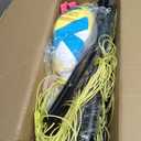 Portable Outdoor Volleyball Net Set for Backyard Beach with Adjustable Poles, Soft PU Volleyball & Pump, Carry Bag and Durable Anti-Sagging Net