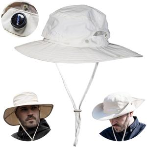 2-in-1 Sun Hats with Removable Top Breathable Mesh Fishing Hat for Men Women, Waterproof Rain Hat
