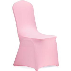 Peomeise Stretch Spandex Chair Cover for Wedding Party Dining Banquet Event (Pink, 6)