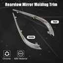 SecosAutoparts Rearview Mirror Molding Trim Chrome Front Right Side Compatible with Toyota Camry 2019 2020 2021 2022 2023 Passenger Side