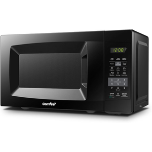 COMFEE' Countertop Microwave Oven, 0.7 Cu.Ft, 700W, Black, ECO Mode