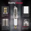 BDFHYK 4339 Spark Plugs Compatible with Can-Am Compatible with KTM for Husaberg for BMW Universal Motorcycle Spark Plugs Replacement for DCPR8E Set of 3