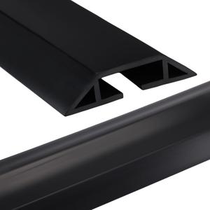 Pangda 30 FT Floor Cable Cover Heavy Duty Cord Cover Protector Power Cable Protector Soft Extension, Organize and Protect Wire on Floor for Home Office or Outdoor Settings (Black)