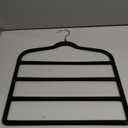 Velvet Pant Clothes Hanger Space Saving Non Slip Shorts Hanger, Myfolrena Jeans Slack Trousers Hangers Multiple Velvet Hanger Closet Organizer Storage and Organization for Jeans,Scarf,Tie(Black)