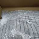 Headboard Pillow + A Long Neck Roll Pillow Body Pillow，Faux Fur Headboard Wedge Pillow with Removable Cover (Gray, Full：54x8x20 inches)