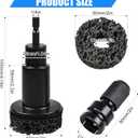 Wheel Hub Cleaning Tool Kit, Wheel Hub Resurfacing kit Includes 7 Pads, Fits Power Drill & 1/2" Impact Driven Wrenches, for Wheel Studs, Hubs, Rotors and Surface of Hub Cleaning
