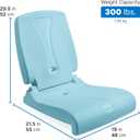 Step2 Folding Flip Seat, Lightweight Portable Outdoor Chair for Poolside, Camping, Beach, Boats, Tailgates, Durable Ground Chair with Back Support for Adults, Capri Blue