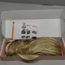 SEIKEA Ponytail Extension, 22" Long Wavy Curly Drawstring Ponytail Multi-layered Fluffy Thick Clip in Hair Extensions Natural Soft Synthetic Hairpiece Dark Blonde to Light Blonde