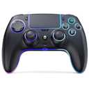 AFMVV Wireless Controller for PS5 with RGB LED,TURBO, Dual Vibration, 6 Axis Gyro Sensor, Touchpad, Ergonomic for Playstation 5 Controller, Compatible with PlayStation 5/PC/Mac/ios/Android/Steam (Black)