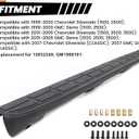 ECOTRIC Tailgate Spoiler Cap Cover Compatible with 1999-2007 Chevy Silverado GMC Sierra Replacement for 15932249 GM1909101 Molding Top Protector Textured Black
