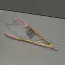 Paris Hilton Kitchen Set Tool Crock with Silicone Cooking Utensils, Stainless Steel Whisk and Ladle, 7-Piece, Pink and Gold