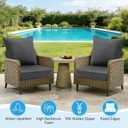 Outdoor Deep Seat & Back Cushion Set (2-Pack), 24 x 24 Inch Water Repellent and Fade Resistant Patio Furniture with Removable Cover for Outside Sofa Couch, Charcoal