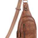 CLUCI Crossbody Bags for Women Men,Leather Sling Bag Cross Body Backpack for Woman Gifts for Women Birthday Unique