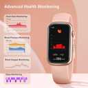 FITVII Slim Fitness Tracker with Blood Oxygen, Blood Pressure, 24/7 Heart Rate and Sleep Tracking, IP68 Waterproof Activity Trackers and Smart Watches with Step Tracker, Pedometer for Women Men