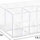 2Pack Acrylic Utensil Holder Silverware Organizer 4 Compartments Tableware Storage Box Countertop Cutlery Caddy for Forks, Knives, Spoons, Napkins, PlatesIndoor/Outdoor Use
