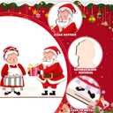 3 Pcs Christmas Table Decorations Wooden Santa Claus Tabletop Centerpieces 11.8 Inch Xmas Table Signs Toppers for Indoor Holiday Decor Season Gifts