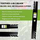 6-Pack Mulching 20.47" Mower Blades Replacement for Toro 140-1241 140-1240 94-808, Fits 60-Inch Deck Z-Master and Grandstand Mowers, 0.937" Circle Center Hole