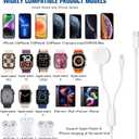 Upgraded Apple Watch Charger, 2 in 1 USB C Magnetic iWatch Charger Cord Fast Charging Lightning Cable 6FT with Type C Wall Plug Block for Apple Watch Series 10/Ultra/9/8/7/6/SE/5/4, iPhone 14/13/12/11