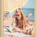 22x30 Wood Frame, Rustic Natural Wooden 30x22in Poster Picture Frame, Modern Beige Woodgrain 22 x 30inch Gallery Wall Photo Frame with HD Plexiglass, Horizontal Vertical Wall Mounting Display 1pcs