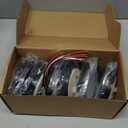 6 Pcs 4" Inch Round LED Trailer Tail Lights Red 12 LED, (4 Red+2 White) 4" Round Led Stop Turn Tail Brake Trailer Lights White Backup Reverse Lights w/ 3-Prong Wire Pigtails IP67 Waterproof