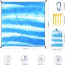 WIWIGO Beach Blanket Waterproof Sandproof Beach Mat 79" X 83"/10'x9'for 2-8 Adults Quick Drying Outdoor Picnic Mat Beach Accessories for Travel, Camping, Hiking