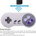 KIWITATA 2 Pack 2.4GHz Wireless Controller for SNES Original Console, Rechargeable Wireless Remote Gamepad Controller for SNES Super Nintendo Entertainment System Console