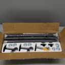 YaFex Heavy Duty Curtain Rods 32-150 Inch, 1 Inch Adjustable Black Curtain Rod for Windows, Extra Long Window Treatment Rods with Aluminium Finials, Easy Installation