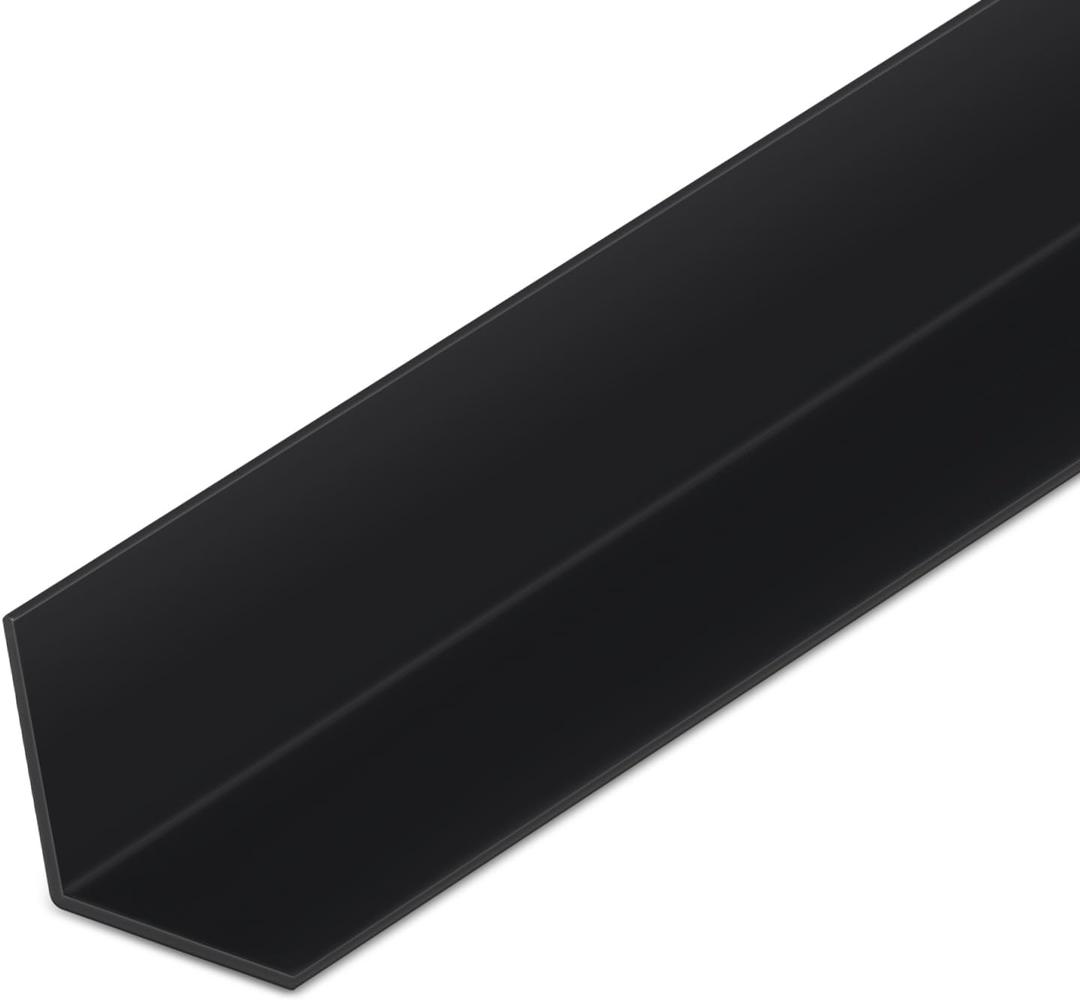 1 Pcs Wall Corner Protector Vinyl Trim,2-3/8 X 48 Inches,Black | Guards Against Scratches, L-shaped Molding for Door Countertop Furniture Cabinet Corners, Easy Install and Cleaning